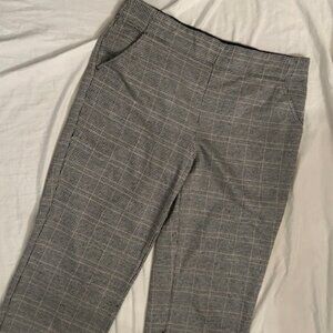 size large   plaid black white pants womens trousers stretch max studio